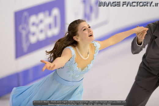 2013-03-01 Milano - World Junior Figure Skating Championships 2682 Kaitlin Hawayek-Jean-Luc Baker USA